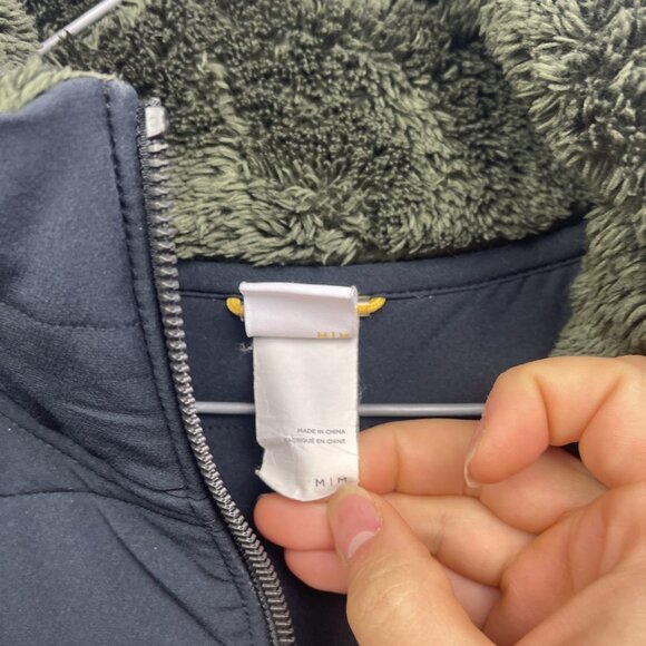 Lole Women's M Half-Zip Cozy Monkey / Sherpa Fleece Pullover Dark Green Camp - Picture 8 of 15